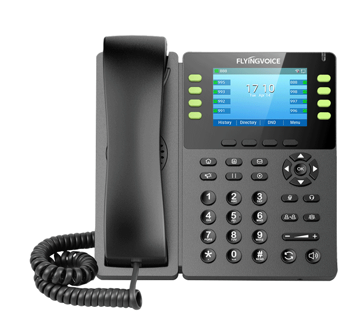 El teléfono IP empresarial FIP14G está equipado con una pantalla de 3,5 pulgadas