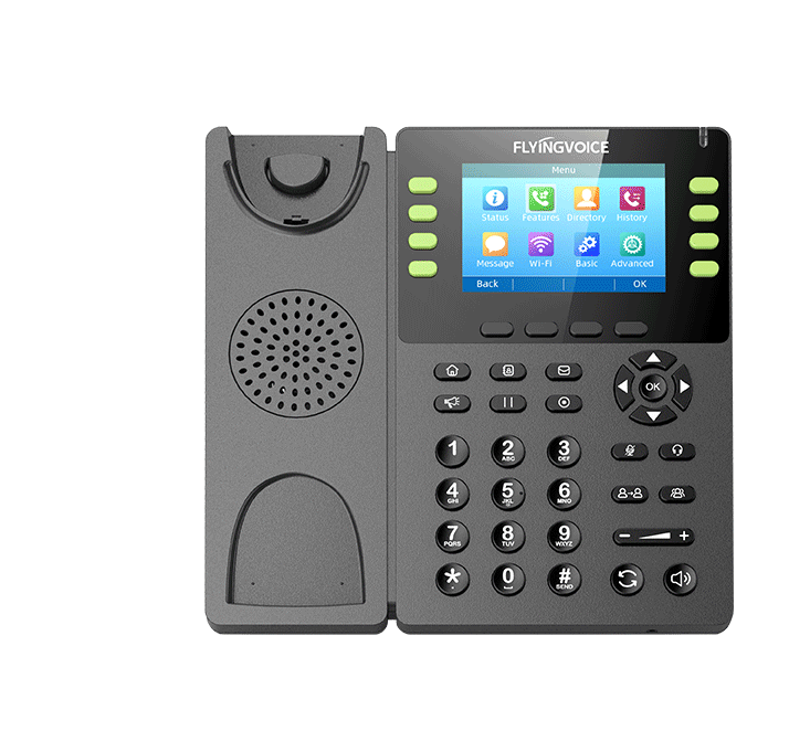 El teléfono IP empresarial FIP14G es compatible con el códec de banda ancha para ofrecer llamadas de voz HD